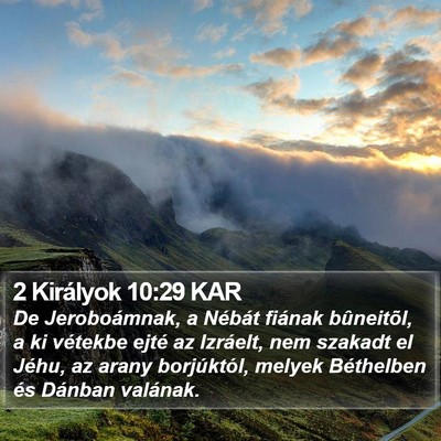 2 Királyok 10:29 KAR Bible Verse Image