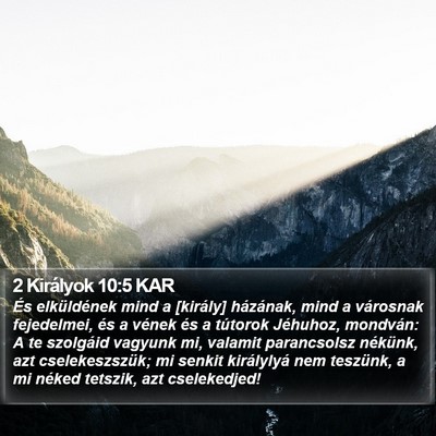 2 Királyok 10:5 KAR Bible Verse Image