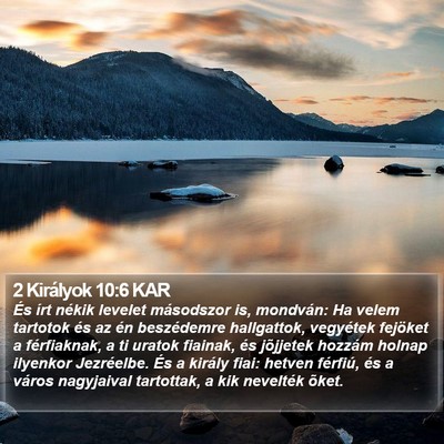 2 Királyok 10:6 KAR Bible Verse Image