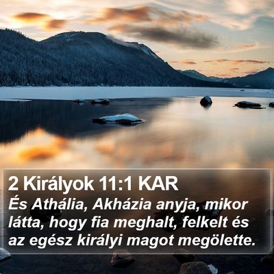 2 Királyok 11:1 KAR Bible Verse Image