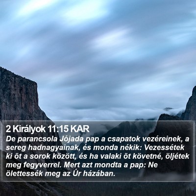 2 Királyok 11:15 KAR Bible Verse Image