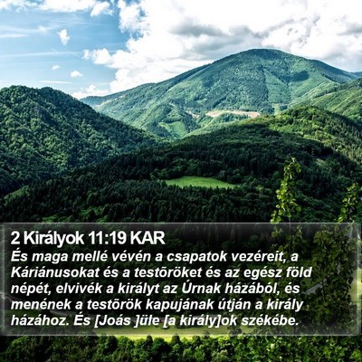 2 Királyok 11:19 KAR Bible Verse Image
