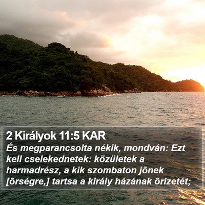2 Királyok 11:5 KAR Bible Verse Image