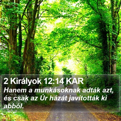 2 Királyok 12:14 KAR Bible Verse Image