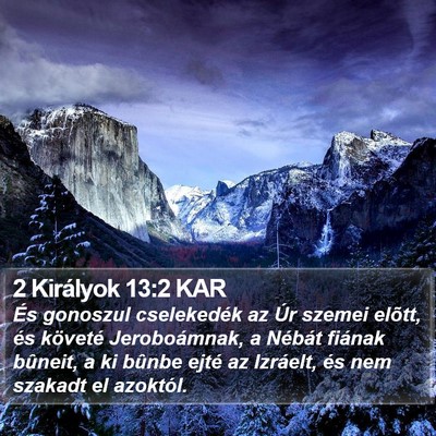 2 Királyok 13:2 KAR Bible Verse Image