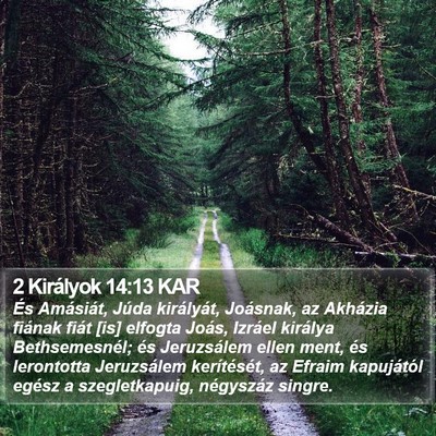 2 Királyok 14:13 KAR Bible Verse Image