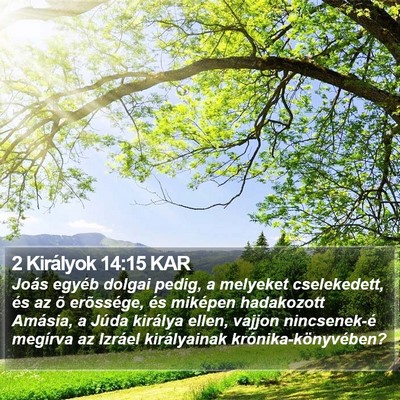 2 Királyok 14:15 KAR Bible Verse Image