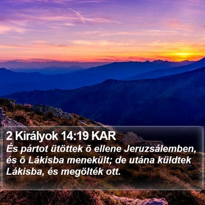 2 Királyok 14:19 KAR Bible Verse Image