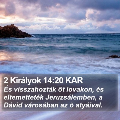 2 Királyok 14:20 KAR Bible Verse Image