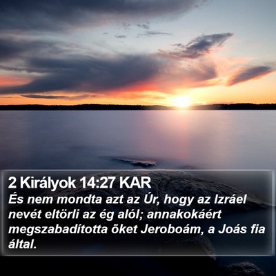 2 Királyok 14:27 KAR Bible Verse Image