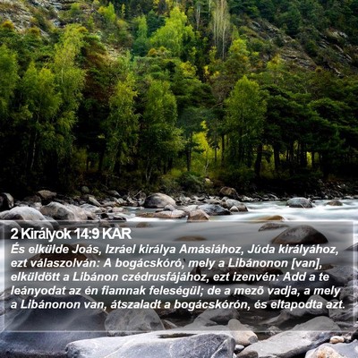 2 Királyok 14:9 KAR Bible Verse Image