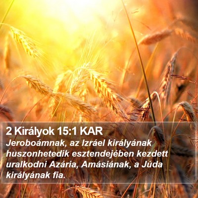 2 Királyok 15:1 KAR Bible Verse Image