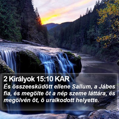 2 Királyok 15:10 KAR Bible Verse Image