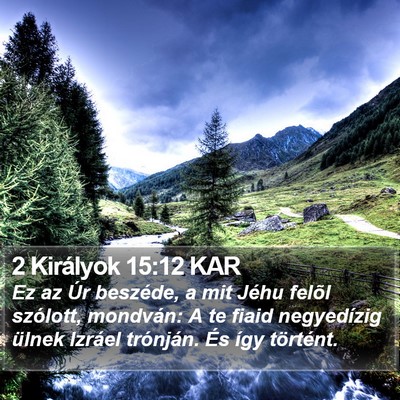 2 Királyok 15:12 KAR Bible Verse Image