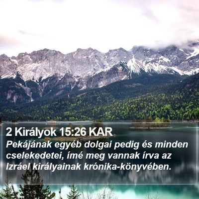 2 Királyok 15:26 KAR Bible Verse Image