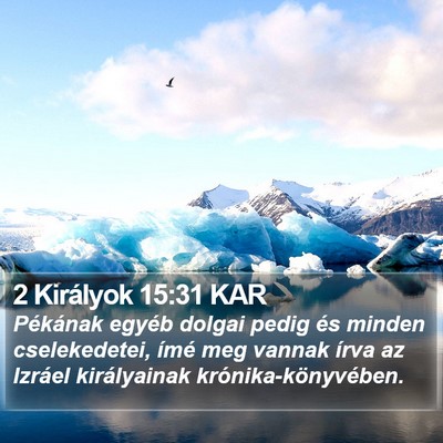 2 Királyok 15:31 KAR Bible Verse Image