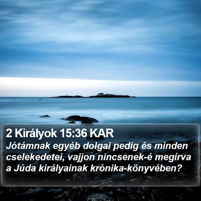 2 Királyok 15:36 KAR Bible Verse Image