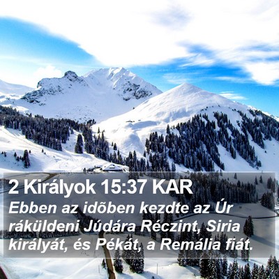 2 Királyok 15:37 KAR Bible Verse Image