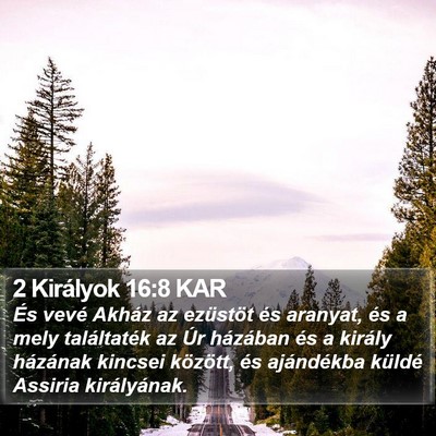 2 Királyok 16:8 KAR Bible Verse Image