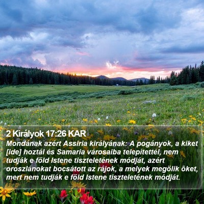 2 Királyok 17:26 KAR Bible Verse Image