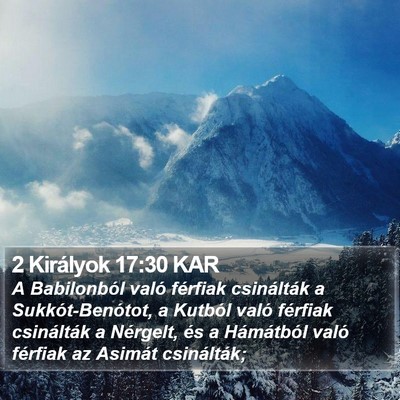 2 Királyok 17:30 KAR Bible Verse Image