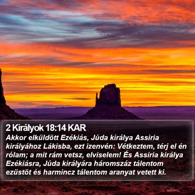 2 Királyok 18:14 KAR Bible Verse Image