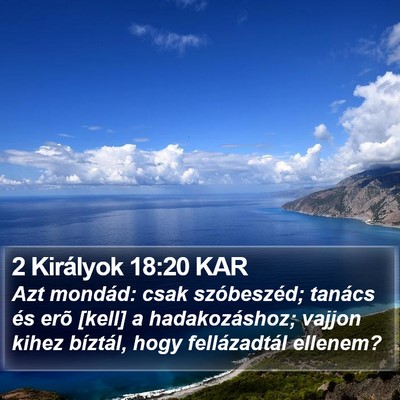 2 Királyok 18:20 KAR Bible Verse Image