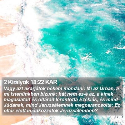2 Királyok 18:22 KAR Bible Verse Image