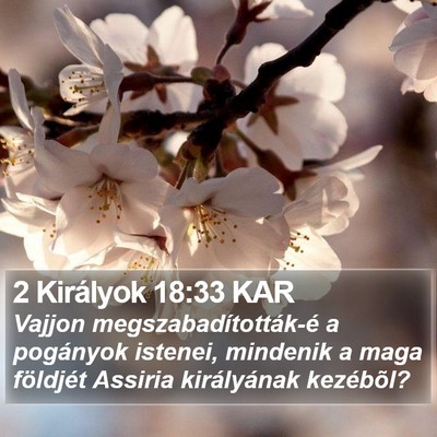 2 Királyok 18:33 KAR Bible Verse Image
