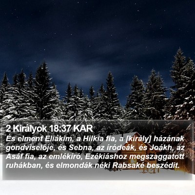 2 Királyok 18:37 KAR Bible Verse Image