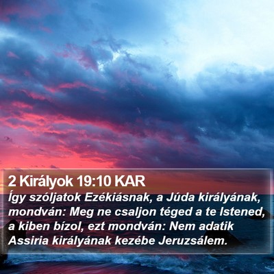 2 Királyok 19:10 KAR Bible Verse Image