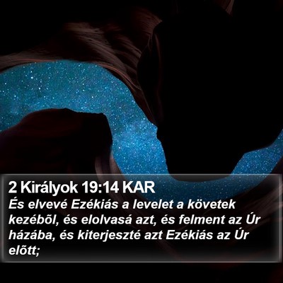 2 Királyok 19:14 KAR Bible Verse Image