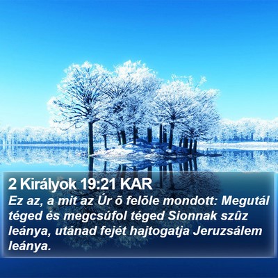 2 Királyok 19:21 KAR Bible Verse Image
