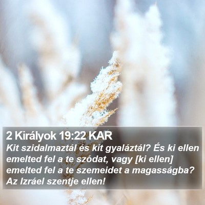 2 Királyok 19:22 KAR Bible Verse Image