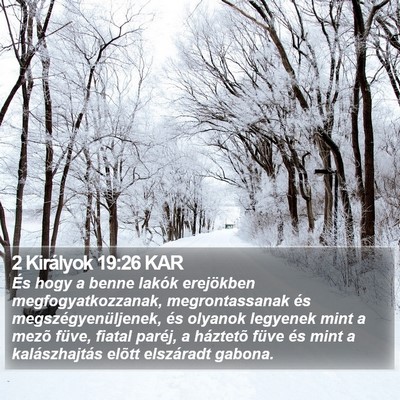 2 Királyok 19:26 KAR Bible Verse Image