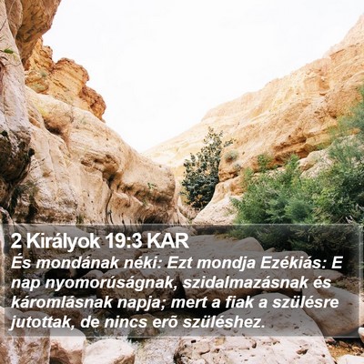 2 Királyok 19:3 KAR Bible Verse Image