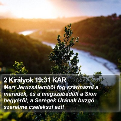 2 Királyok 19:31 KAR Bible Verse Image
