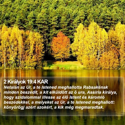 2 Királyok 19:4 KAR Bible Verse Image