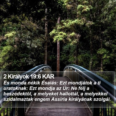 2 Királyok 19:6 KAR Bible Verse Image