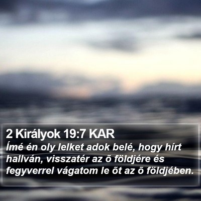 2 Királyok 19:7 KAR Bible Verse Image