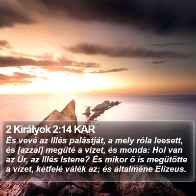 2 Királyok 2:14 KAR Bible Verse Image