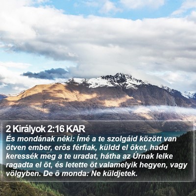 2 Királyok 2:16 KAR Bible Verse Image