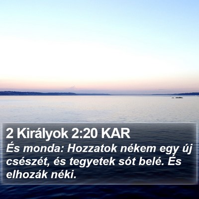 2 Királyok 2:20 KAR Bible Verse Image