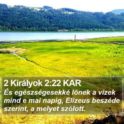 2 Királyok 2:22 KAR Bible Verse Image