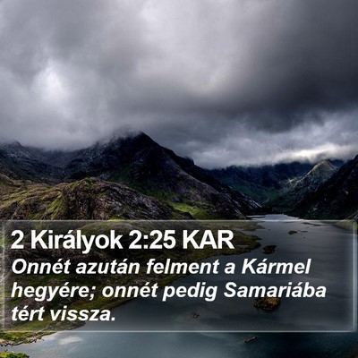 2 Királyok 2:25 KAR Bible Verse Image