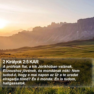 2 Királyok 2:5 KAR Bible Verse Image