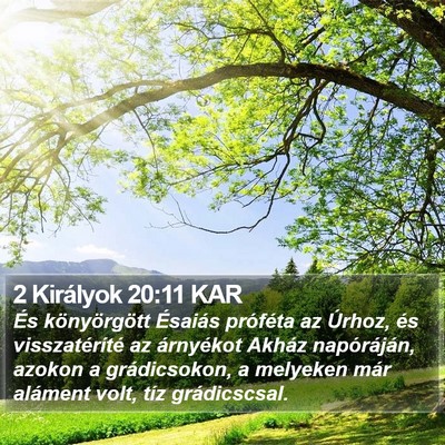 2 Királyok 20:11 KAR Bible Verse Image
