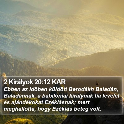 2 Királyok 20:12 KAR Bible Verse Image