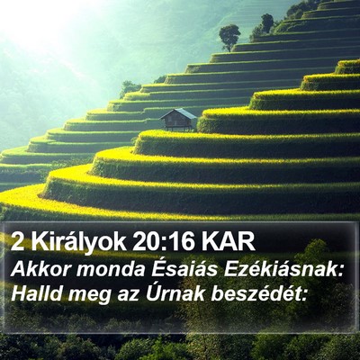 2 Királyok 20:16 KAR Bible Verse Image