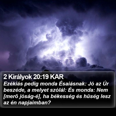 2 Királyok 20:19 KAR Bible Verse Image